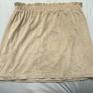Tan suede skirt